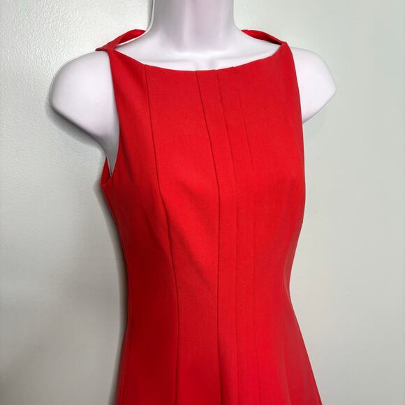 Elizabeth & James Sleeveless Hollis Fit Flare Mini Dress Boatneck Poppy Red 2 - Picture 8 of 8